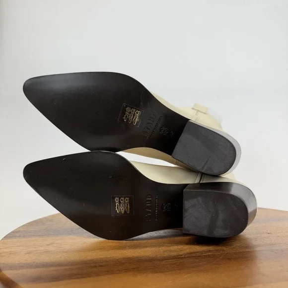 New Womens Staud June Boot In Leather Ivory Western Cowboy Boots Size 40 NWOB - Picture 7 of 8